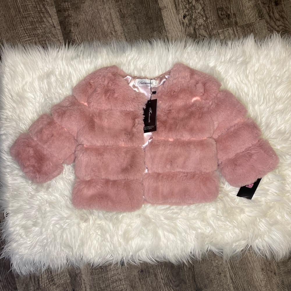 Pink fashionable fur.